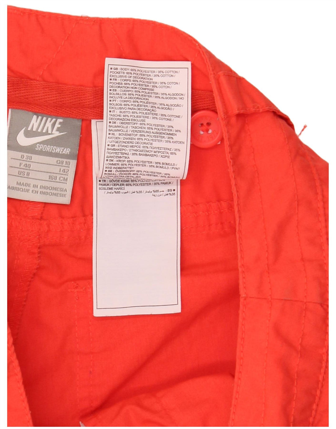 Bermude pentru femei Nike UK 10 Small W30 Poliester roșu