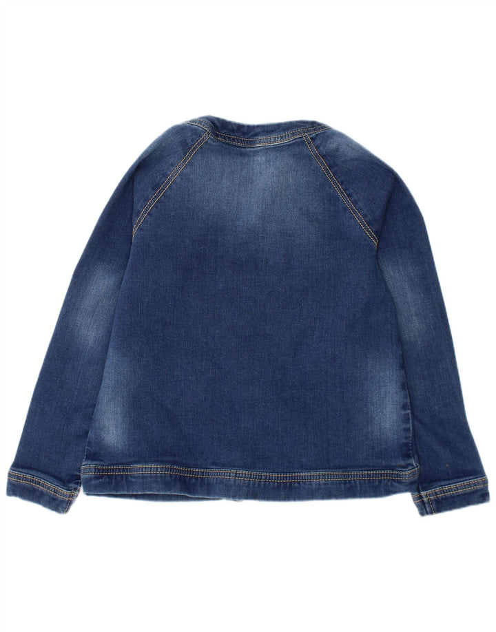 Geaca Benetton Fete Denim 6-7 Ani Bumbac Albastru Mic