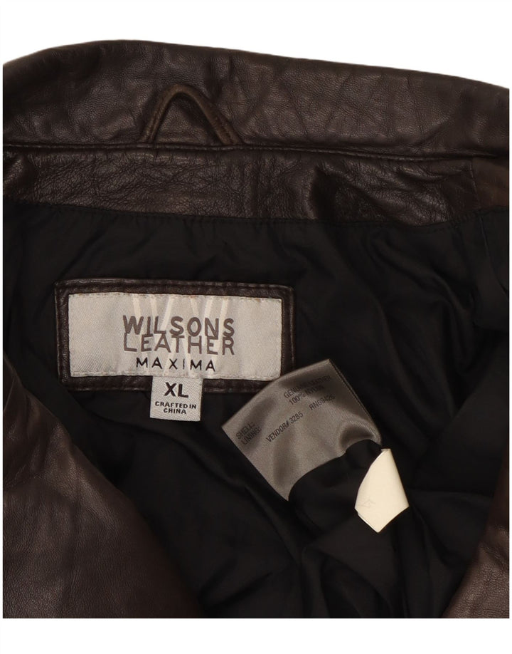 Jachetă de piele pentru femei Maxima WILSONS UK 18 XL din piele maro