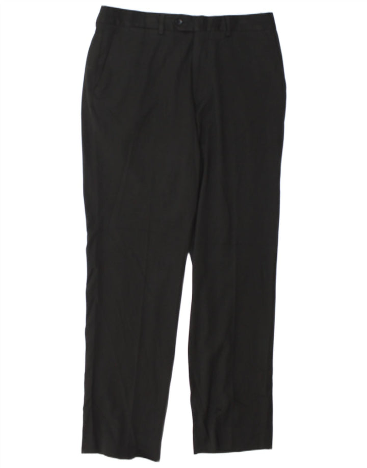Pantaloni de costum drepți pentru bărbați Zara EU 44 Mari L34 L32 Poliester negru