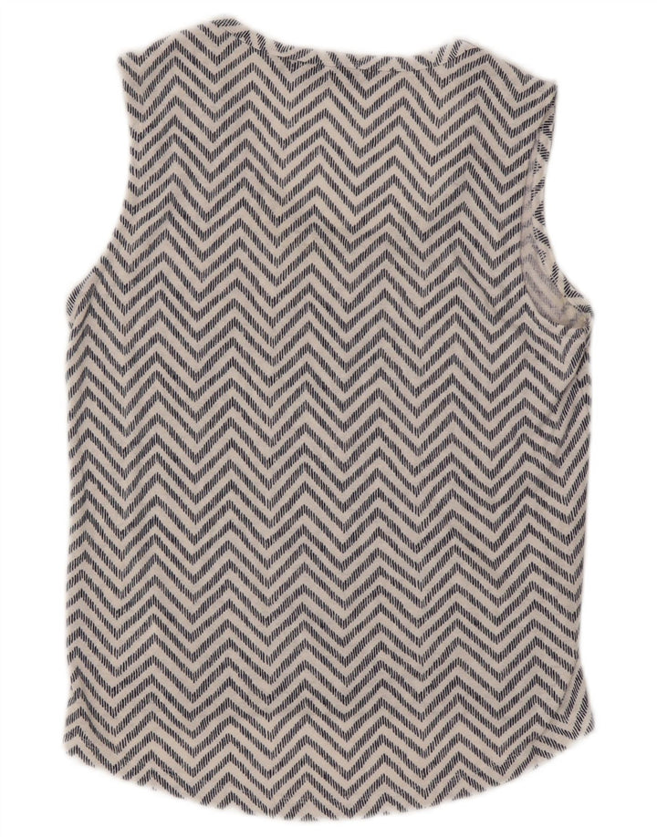 Bluză fără mâneci pentru femei Athleta UK 6 XS White Chevron Modal