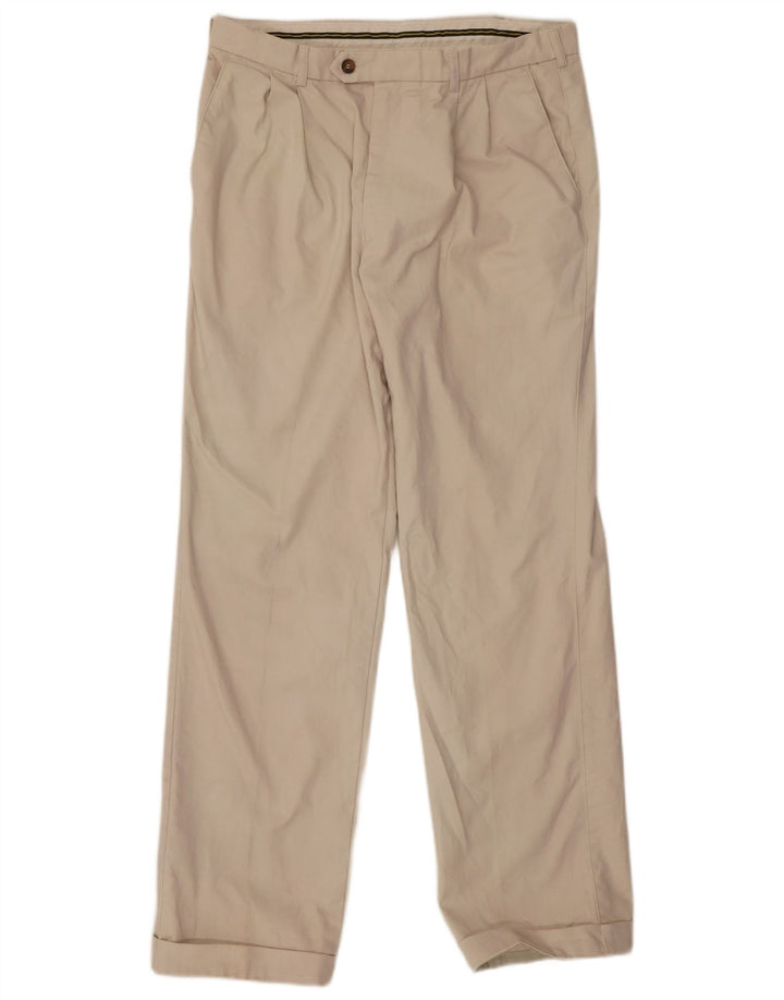 Pantaloni de costum pentru bărbați Marks & Spencer L34 L31, bej, bumbac
