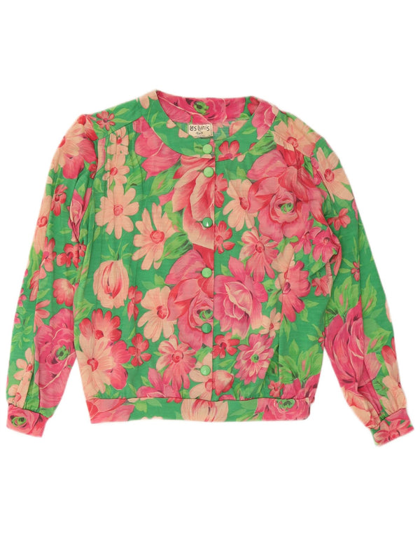 Bluză cămașă supradimensionată pentru femei Les Lunis IT 44 Medium Multicolor Floral