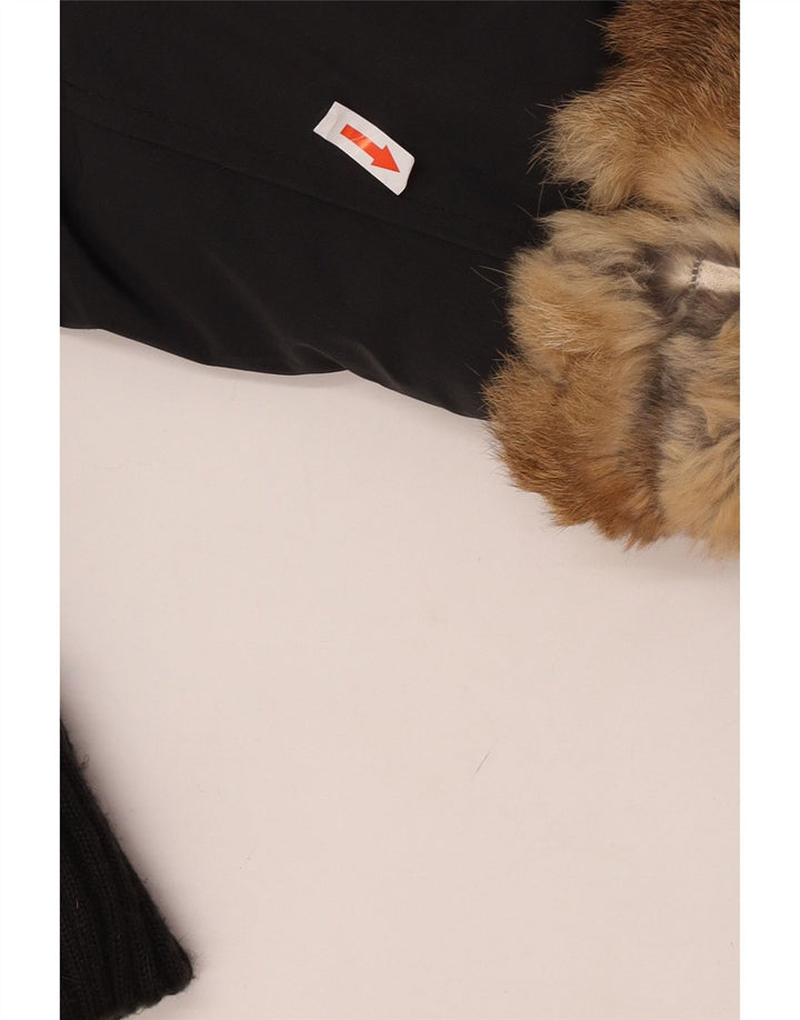 Jachetă căptușită Woolrich pentru femei UK 14 Medium Black Colorblock Nylon