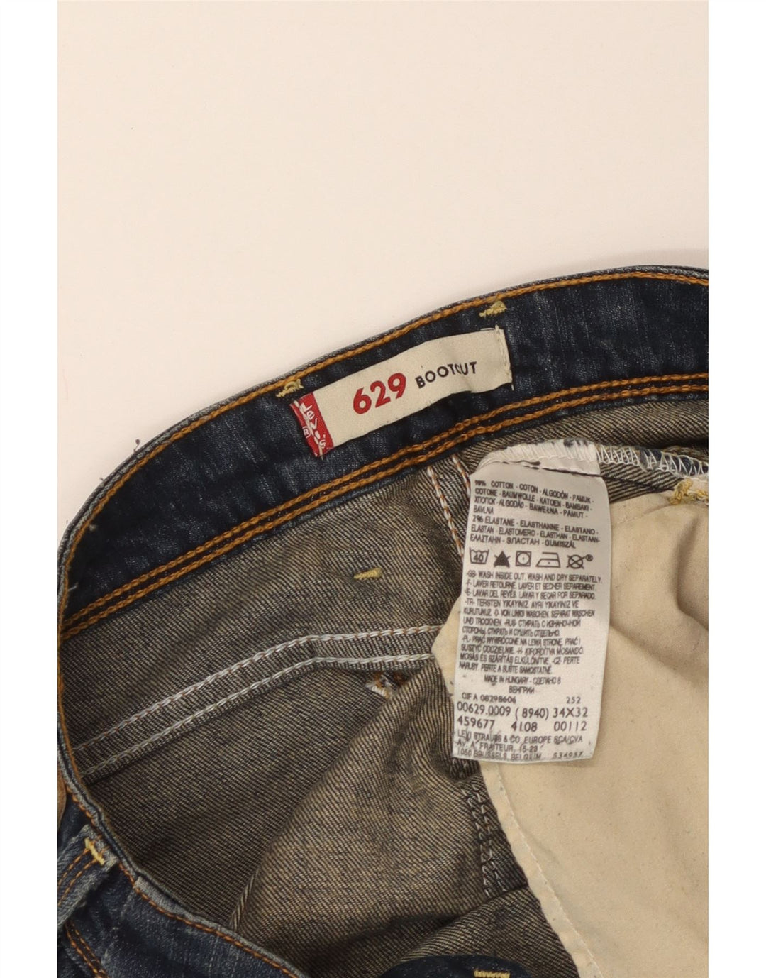Blugi Levi's 629 Bootcut W34 L32 Bumbac albastru