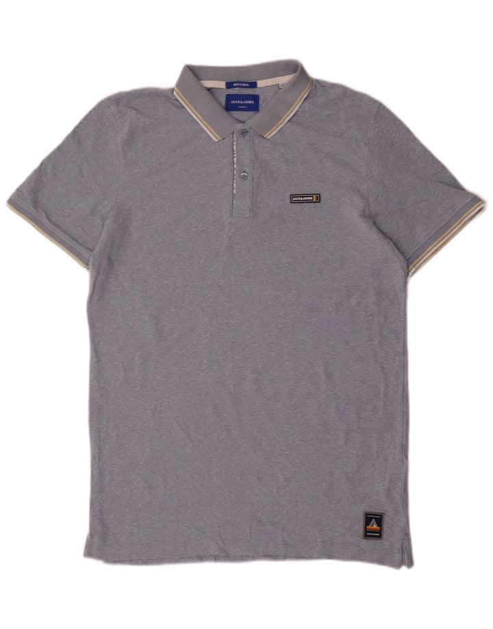 Tricou polo Jack & Jones pentru bărbați, mare, albastru, poliester
