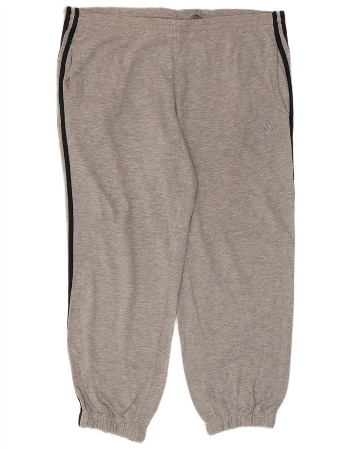 Pantaloni de trening Adidas pentru bărbați Joggeri mari, gri, bumbac