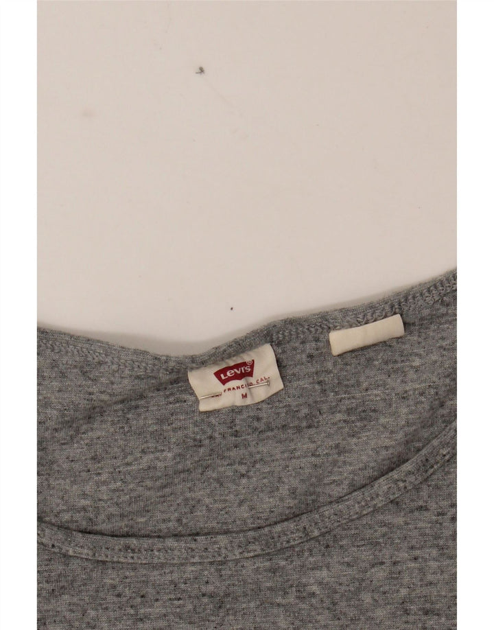 LEVI'S Womens T-Shirt Top UK 12 Medium Grey Vintage Levi's and Second-Hand Levi's from Messina Hembry 