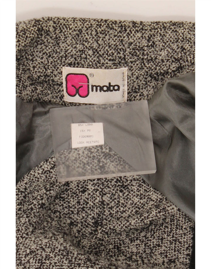 Jachetă vintage pentru femei cu 2 nasturi, IT 48 XL, lână gri pete