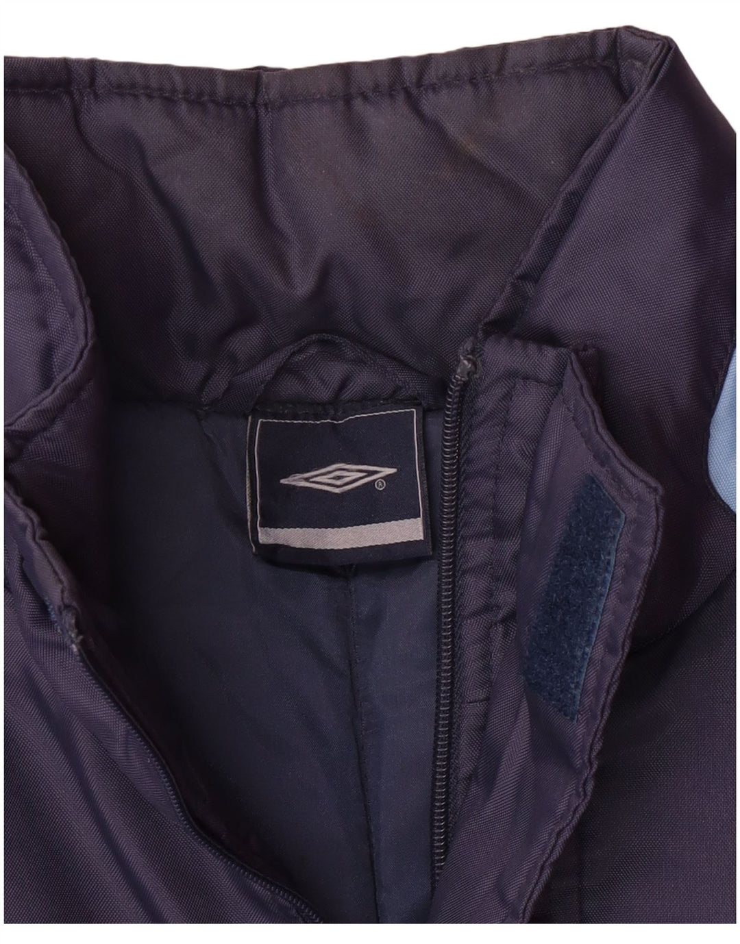 UMBRO Palton căptușit cu glugă pentru bărbați UK 38 Mediu Navy Blue Marine Colorblock