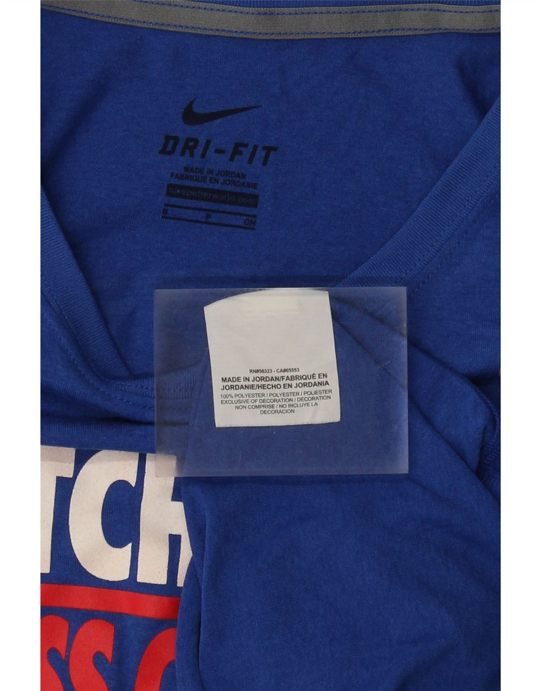 Nike Hutchinson Graphic Top cu mânecă lungă pentru femei UK 10 Small Blue Poliester