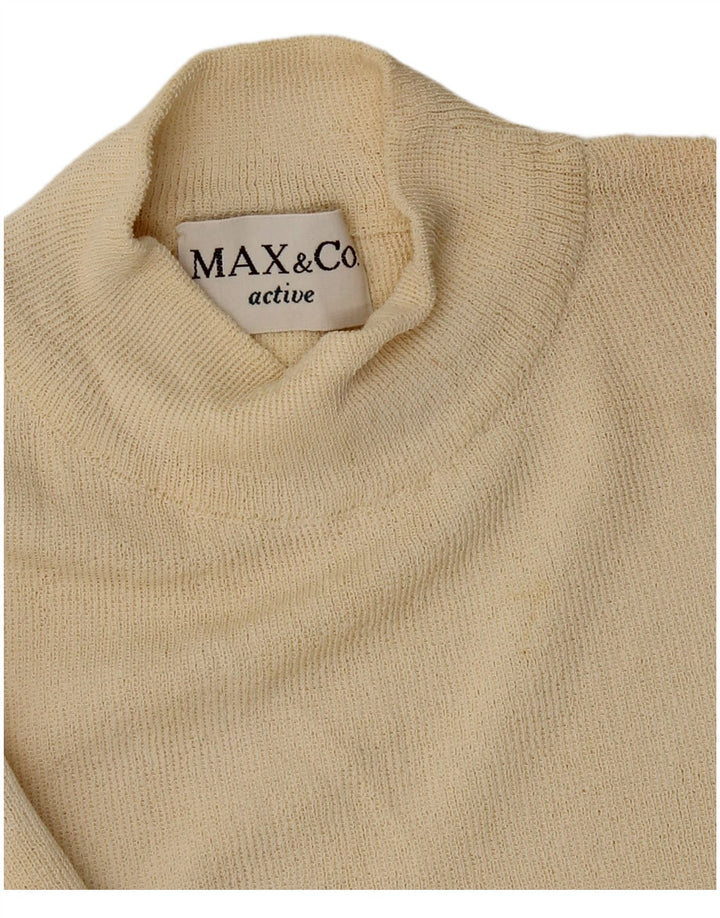Max & Co. Pulover cu gât țestoasă pentru femei UK 12 Medium Off White
