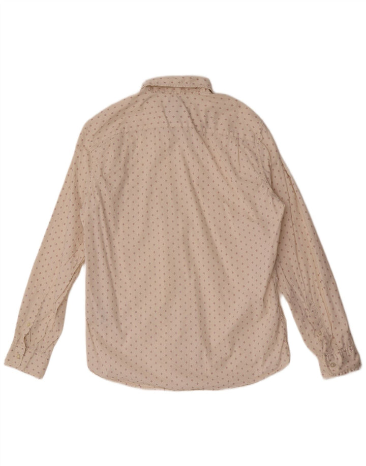 Cămașă pentru bărbați Gap Slim Fit, mare, alb, geometric din bumbac
