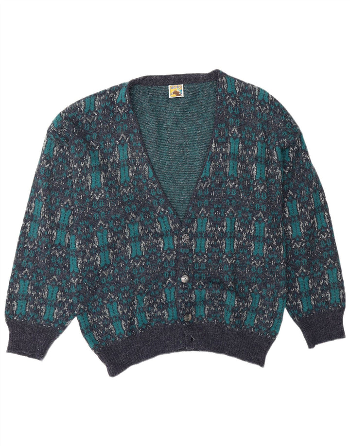 Derby Pulover cardigan pentru bărbați mare albastru geometric