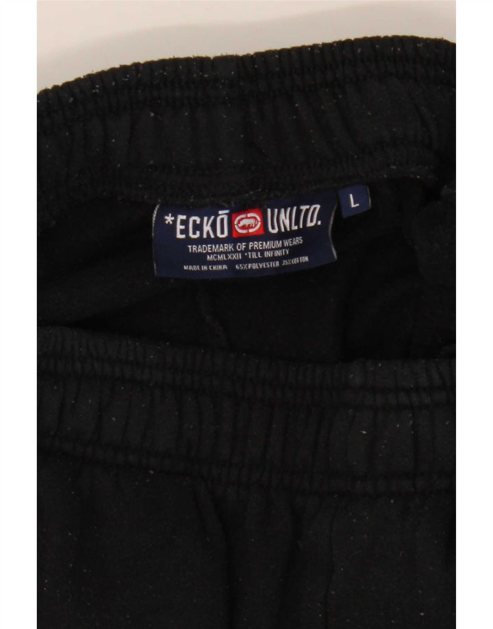 Ecko Unltd Pantaloni de trening grafic pentru bărbați Joggeri mari, negru