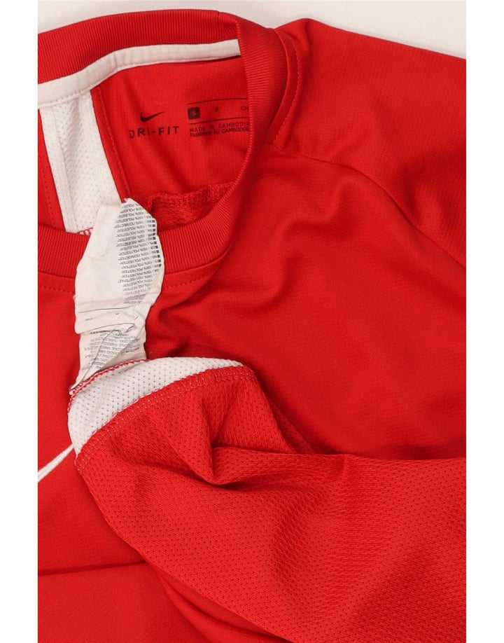 Tricou Nike Dri Fit pentru bărbați Top mic, roșu, poliester color bloc