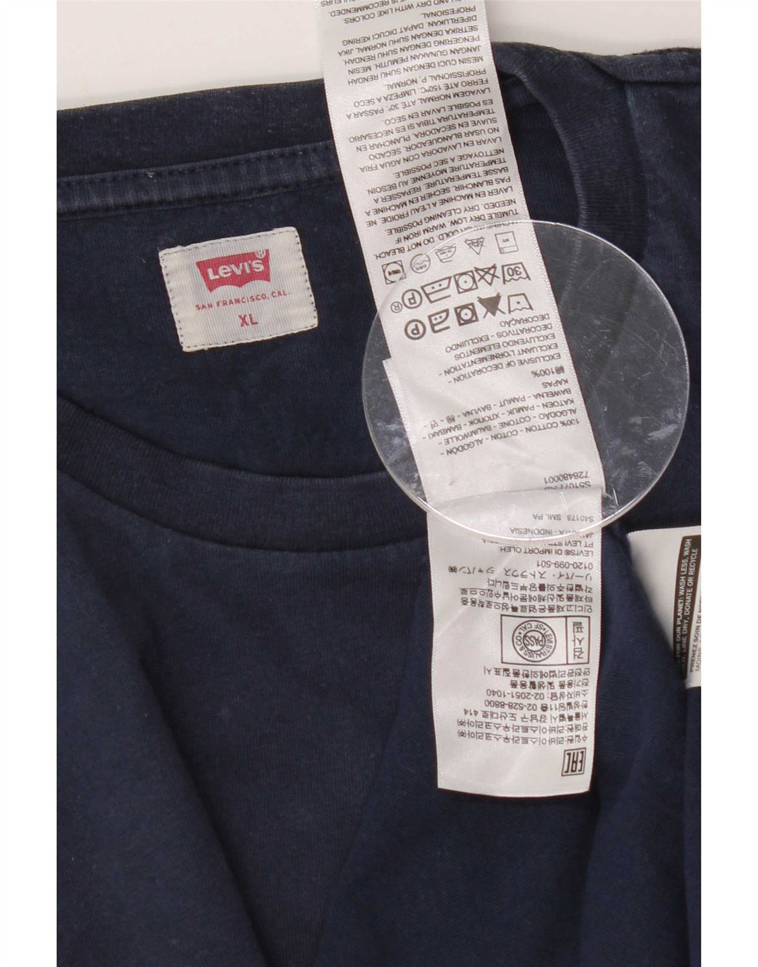 Bluză pentru bărbați Levi's cu mânecă lungă XL, bleumarin, bumbac