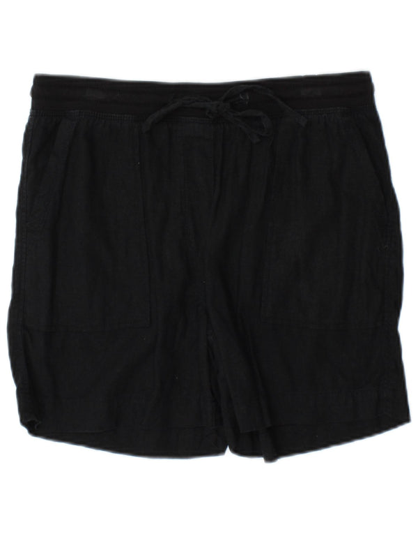 Pantaloni scurti chino pentru femei Marks & Spencer UK 10 Small W32 Black Linen