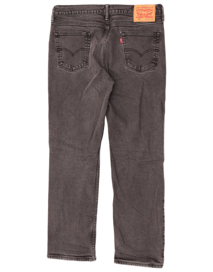 Blugi drepti pentru bărbați Levi's 514 W33 L30 bumbac gri