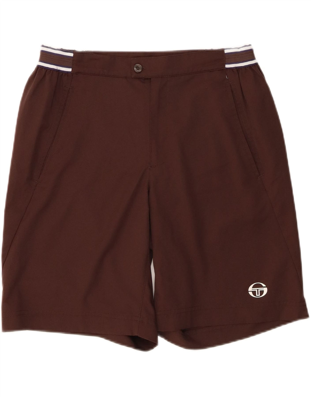 Sergio Tacchini Pantaloni scurți casual pentru bărbați Medium W32 Maro Poliester