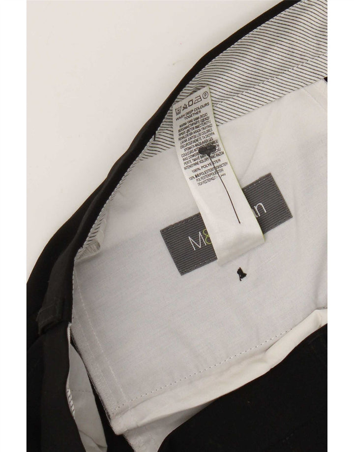 Marks & Spencer Pantaloni drepți pentru bărbați L36 L31 Poliester negru