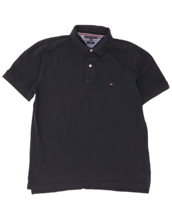 Cămașă polo Tommy Hilfiger pentru bărbați, cu formă regulată, mare, albastru, bumbac