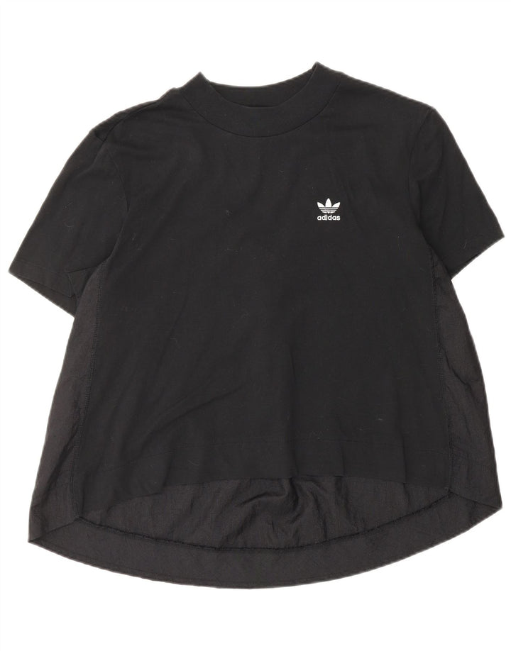 ADIDAS Womens Oversized Blouse Top UK 8 Small  Black Polyamide