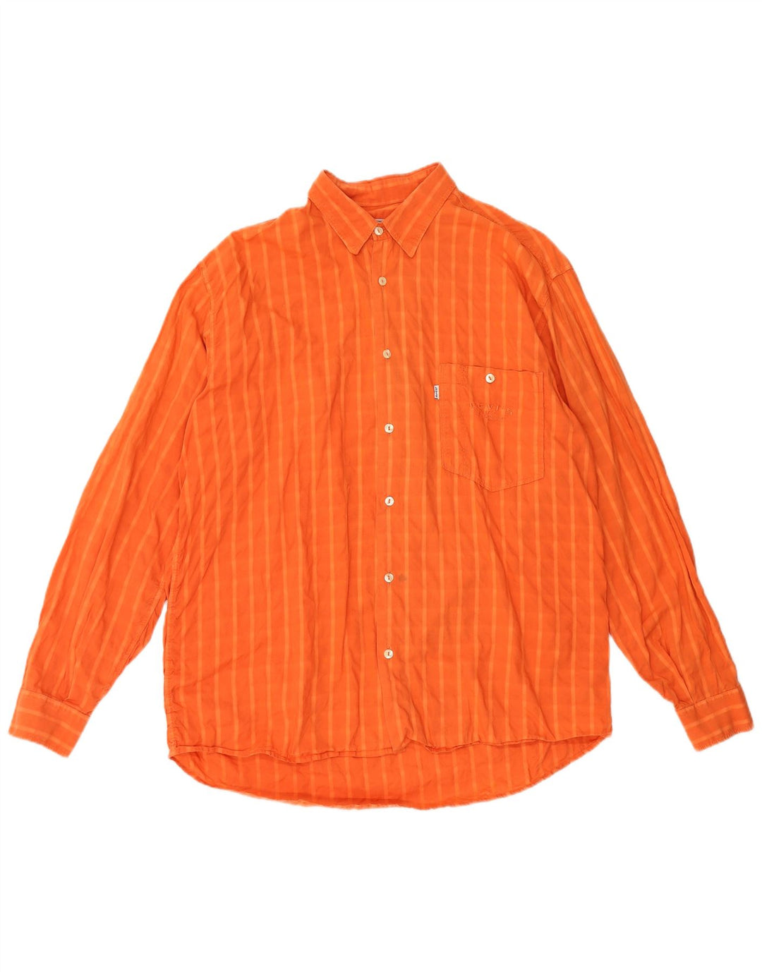 Levi's Mens Shirt XL Orange Check Cotton