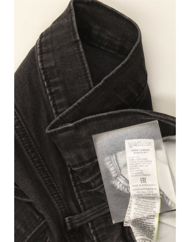 Blugi drepti pentru bărbați Marks & Spencer W34 L31 bumbac negru