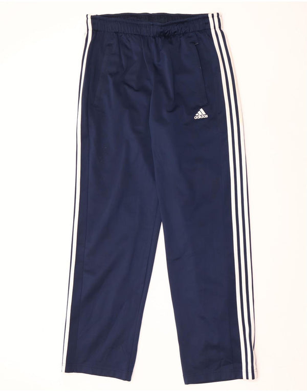 Adidas Mens Climalite Tracksuit Trousers Large Navy Blue Polyester