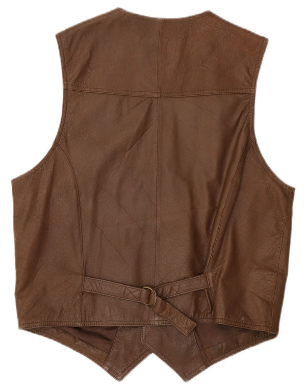 Vestă din piele pentru bărbați John F Gee EU 44/46 XS piele maro