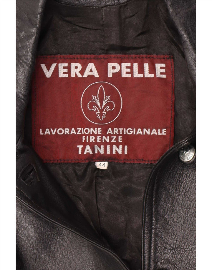 Jachetă de piele pentru femei Lavorazione Artigianale IT 44 Medium Black Leather