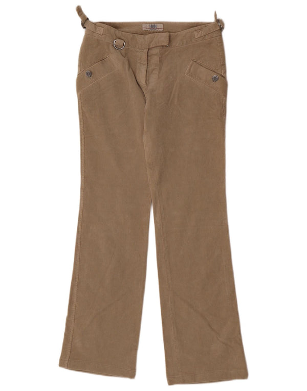 Cerruti 1881 Pantaloni Bootcut din velur pentru femei IT 42 Medium W30 L31 Bej