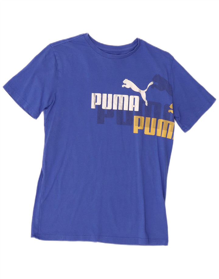 Tricou grafic Puma Băieți Top 15-16 Ani XL Bumbac Albastru
