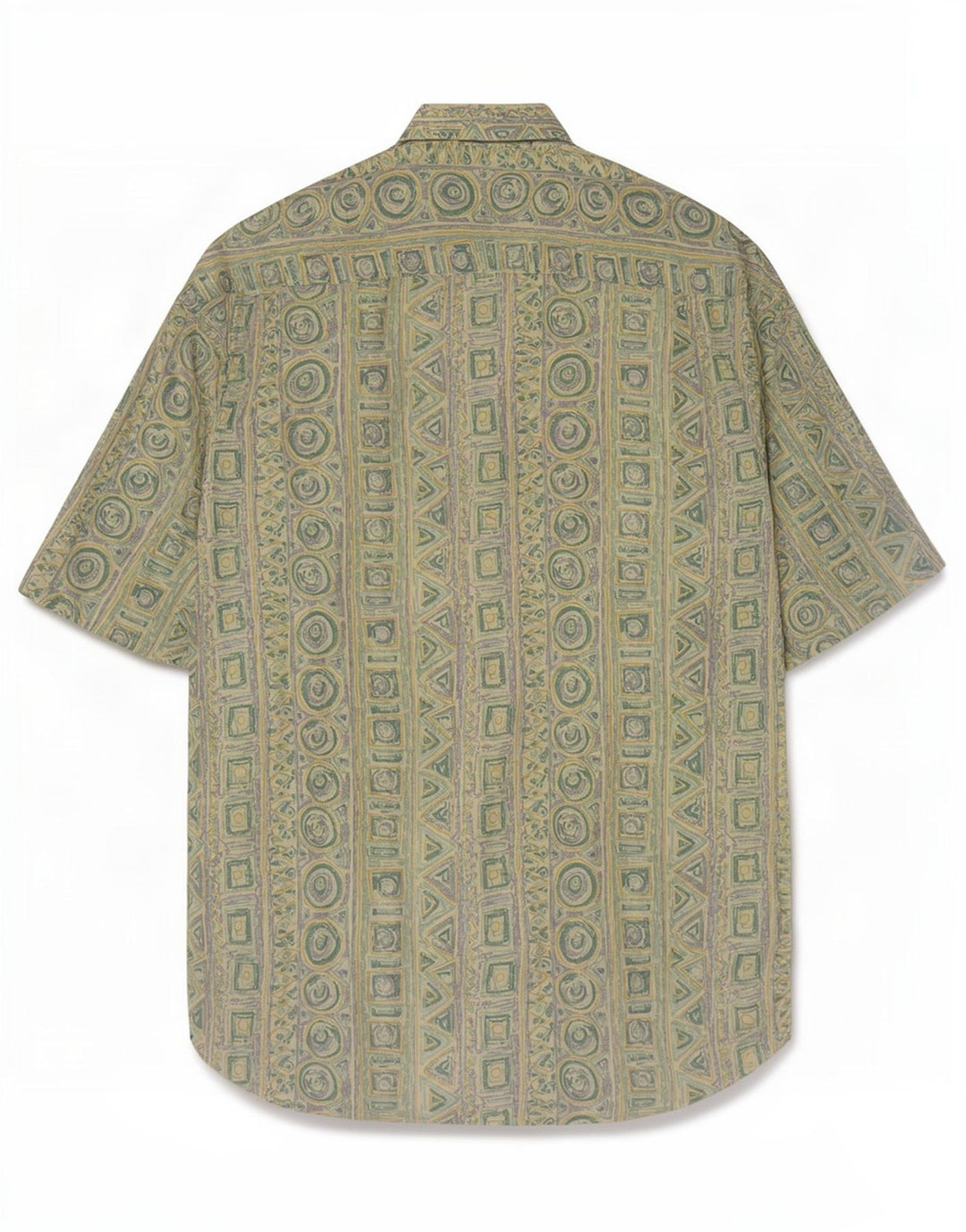 Camasa cu maneca scurta pentru barbati Rodrigo, verde medie, geometrica