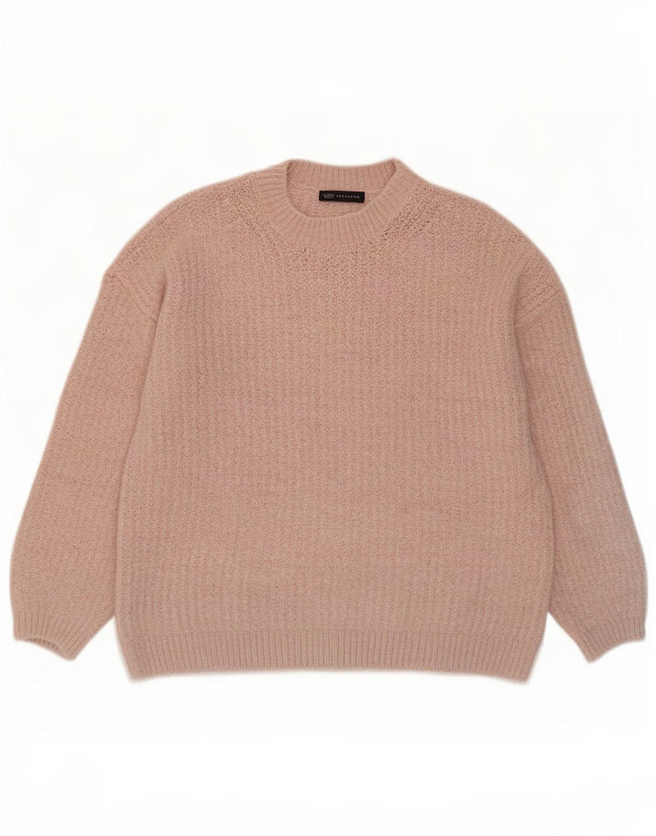 Marks & Spencer Pulover supradimensionat pentru femei cu decolteu rotund UK 14 Roz mediu