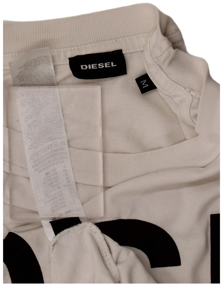 Tricou grafic pentru bărbați DIESEL Top Medium Alb Bumbac