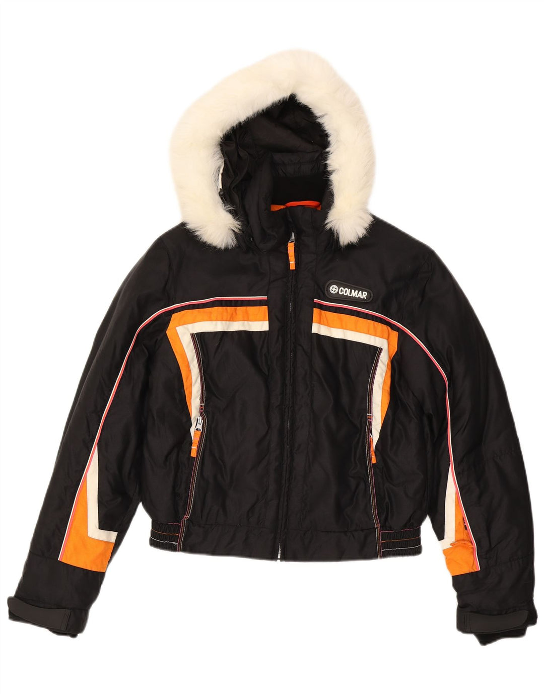Jachetă de vânt pentru femei Colmar cu glugă EU 44 2XL Negru Colorblock