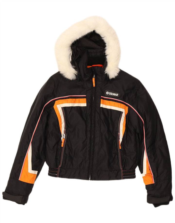 Jachetă de vânt pentru femei Colmar cu glugă EU 44 2XL Negru Colorblock