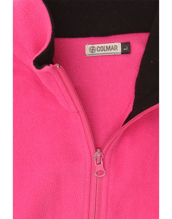 COLMAR Womens Fleece Jacket UK 16 Large Pink Polyester Vintage Colmar and Second-Hand Colmar from Messina Hembry 