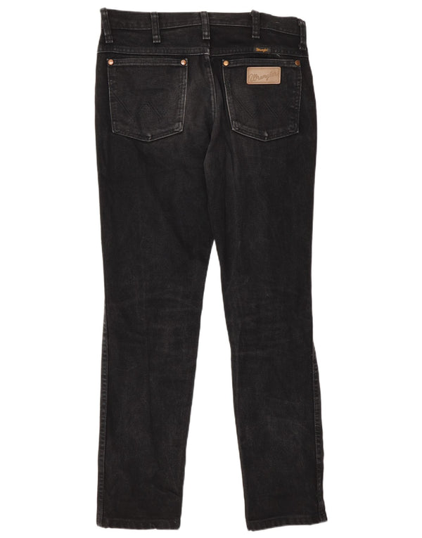 Blugi drepti pentru bărbați Wrangler W29 L30 bumbac negru