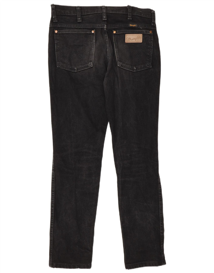 Blugi drepti pentru bărbați Wrangler W29 L30 bumbac negru