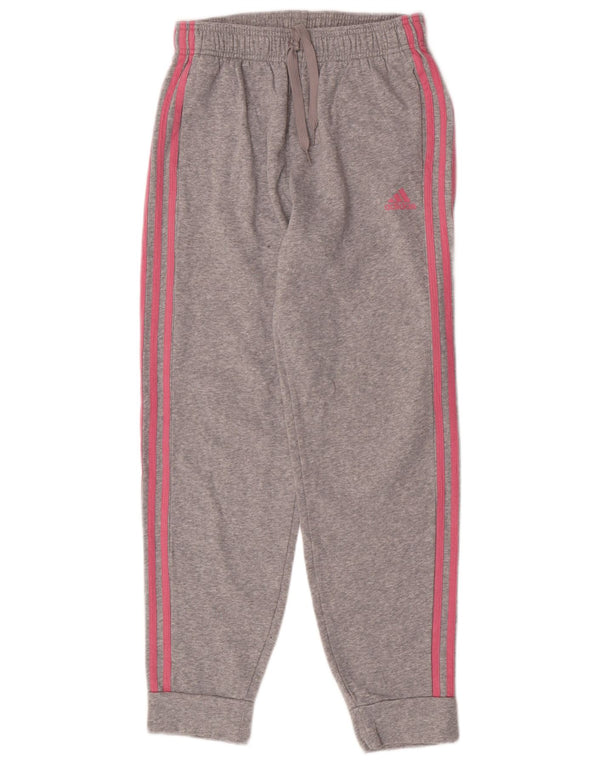 Pantaloni de trening Adidas Fete Joggeri 13-14 Ani Bumbac cu pete gri