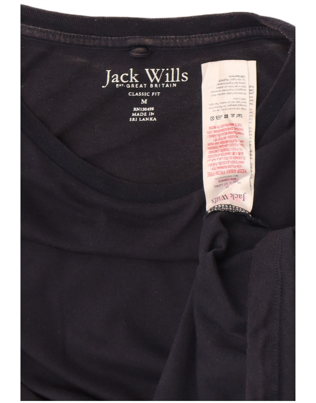 Tricou Jack Wills pentru bărbați, cu croiala clasică, top mediu din bumbac bleumarin