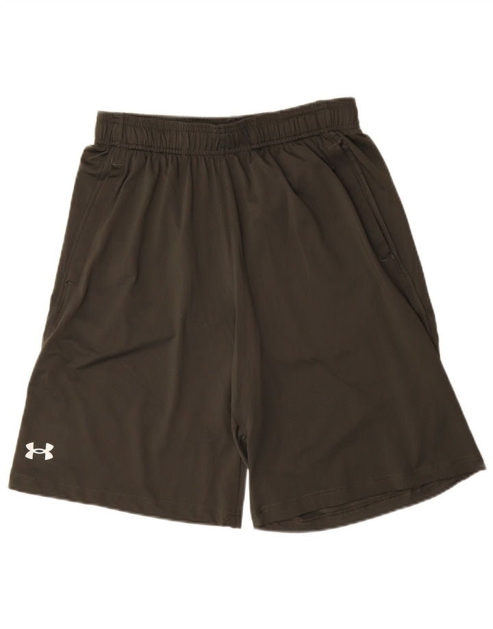 Pantaloni scurți sport Under Armour pentru bărbați, cu o formă lejeră, poliester kaki mediu