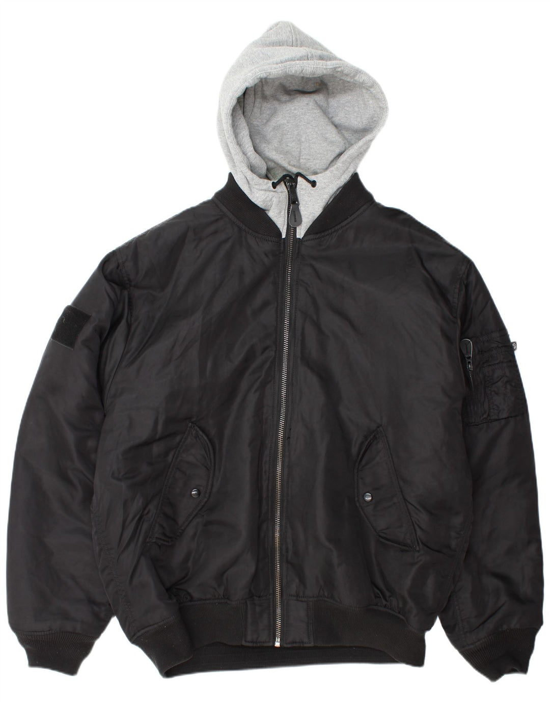 Jachetă bomber cu glugă pentru bărbați BRANDIT UK 46 3XL Nylon negru