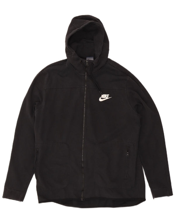 Pulover Nike pentru bărbați, cu fermoar, XL, bumbac, negru