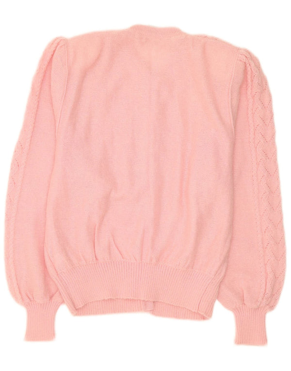 Pulover cardigan pentru femei Luciana IT 46 Mohair roz mare