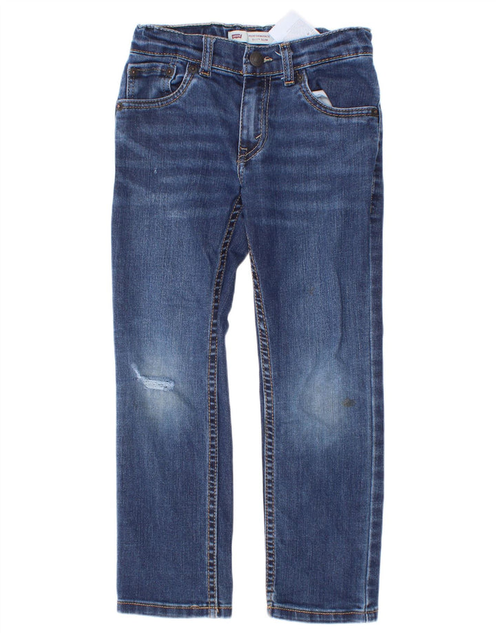 Blugi drepti pentru baieti Levi's 5-6 ani W22 L20 Bumbac Albastru