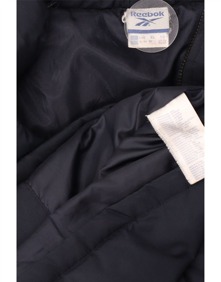 Jachetă căptușită supradimensionată pentru femei Reebok UK 16, mare, albastru, poliester